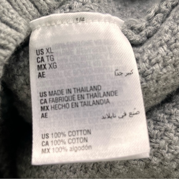 Tasso Elba Men’s Gray Chunky Button Down Cardigan Sweater Size XL Shawl Collar - Picture 4 of 7